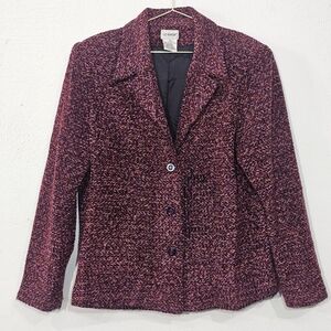 Liz Baker Women's Burgundy Blazer